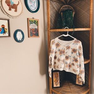 Vtg floral cardigan